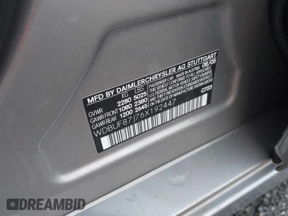 ✅ 2006 Mercedes-Benz E 350 • VIN: WDBUF87J76X192447 • Лот: 43024704. Опубликован ранее на IAAI с пробегом 105 774 миль. Бесплатный доступ к архиву аукционных продаж из США и подробный отчёт об истории автомобиля на DreamBid. Изображение 9.