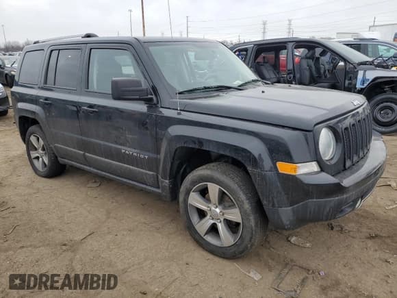 ✅ 2017 Jeep Patriot High Altitude • VIN: 1C4NJPFA7HD187866 • Lot: 44924655. Listed on Copart with 130,170 mi. Free auction sales archive from the USA and detailed vehicle history report at DreamBid. Image 4.
