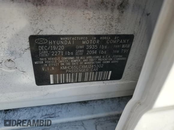 ✅ 2021 Hyundai Ioniq Blue • VIN: KMHC65LCXMU245302 • Lot: 88247775. Wystawiony na Copart z przebiegiem 65 161 mil. Bezpłatny archiwum sprzedaży aukcyjnych z USA i szczegółowy raport historii pojazdu na DreamBid. Zdjęcie 14.