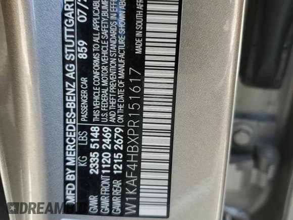 ✅ 2023 Mercedes-Benz C 300 • VIN: W1KAF4HBXPR151617 • Lot: 47285225. Wystawiony na Copart z przebiegiem 32 952 mil. Bezpłatny archiwum sprzedaży aukcyjnych z USA i szczegółowy raport historii pojazdu na DreamBid. Zdjęcie 12.