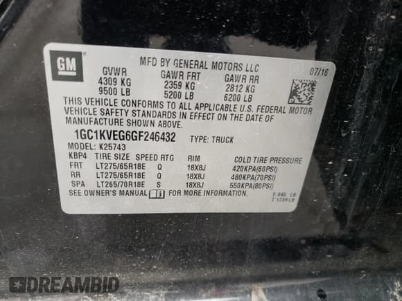 ✅ 2016 Chevrolet Silverado 2500HD LT • VIN: 1GC1KVEG6GF246432 • Lot: 81575543. Wystawiony na Copart z przebiegiem 138 060 mil. Bezpłatny archiwum sprzedaży aukcyjnych z USA i szczegółowy raport historii pojazdu na DreamBid. Zdjęcie 13.