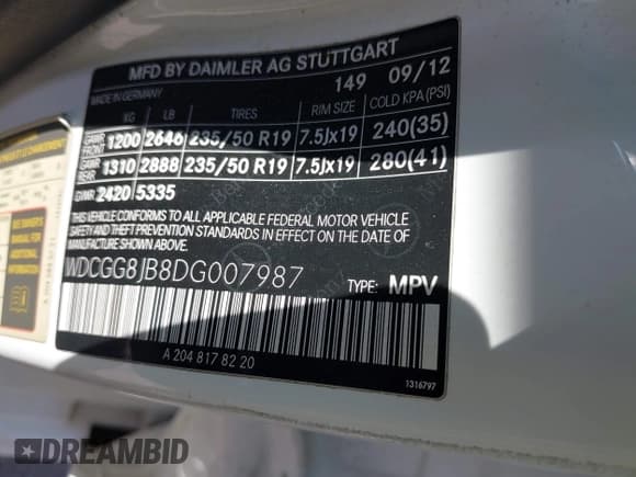 ✅ 2013 Mercedes-Benz GLK 350 • VIN: WDCGG8JB8DG007987 • Лот: 43050928. Опубликован ранее на IAAI с пробегом 130 122 миль. Бесплатный доступ к архиву аукционных продаж из США и подробный отчёт об истории автомобиля на DreamBid. Изображение 9.