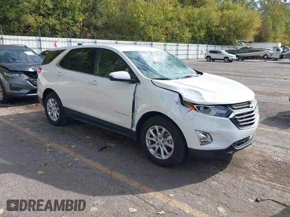 2020 Chevrolet Equinox LT z VIN 3GNAXJEV4LS727608, wystawiony jako IAAI lot #43434353 z przebiegiem 5 811 mil mil oraz . Historia ofert i sprzedaży dostępna na DreamBid. Obrazek 1.