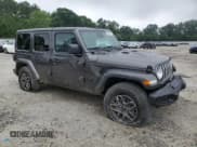 ✅ 2025 Jeep Wrangler Sahara • VIN: 1C4PJXEN0SW592086 • Лот: 59791885. Опубликован ранее на Copart с пробегом 1 124 миль. Бесплатный доступ к архиву аукционных продаж из США и подробный отчёт об истории автомобиля на DreamBid. Изображение 4.