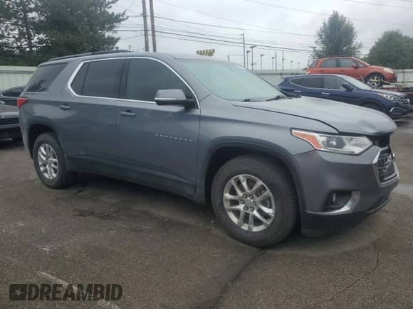 2019 Chevrolet Traverse LT Cloth z VIN 1GNERGKW6KJ273244, wystawiony jako Copart lot #83865585 z przebiegiem 60 769 mil mil oraz Szkoda całkowita • Salvage title. Historia ofert i sprzedaży dostępna na DreamBid. Obrazek 4.