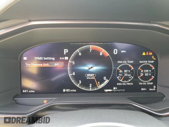 ✅ 2024 Nissan Z Sport • VIN: JN1BZ4AH8RM367084 • Lot: 61753135. Listed on Copart with 441 mi. Free auction sales archive from the USA and detailed vehicle history report at DreamBid. Image 9.