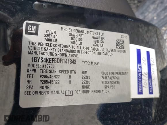 ✅ 2013 Cadillac Escalade ESV Platinum Edition • VIN: 1GYS4KEF5DR141843 • Lot: 42429769. Listed on IAAI with 316,231 mi. Free auction sales archive from the USA and detailed vehicle history report at DreamBid. Image 9.