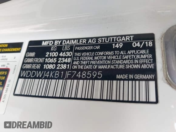 ✅ 2018 Mercedes-Benz C 300 • VIN: WDDWJ4KB1JF748595 • Lot: 40413383. Listed on IAAI with 58,112 mi. Free auction sales archive from the USA and detailed vehicle history report at DreamBid. Image 9.