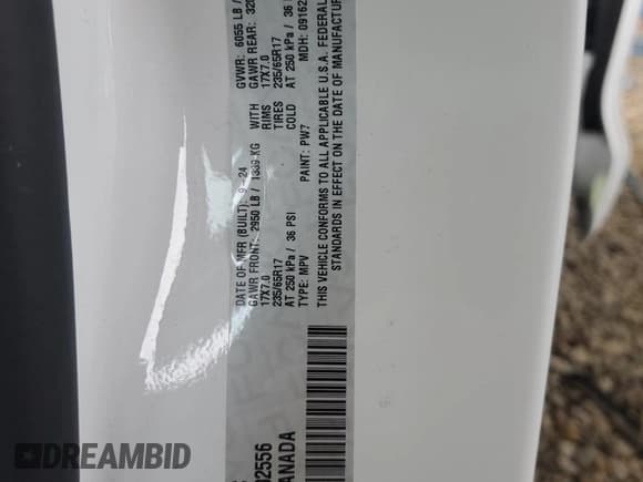 ✅ 2025 Chrysler Pacifica Select • VIN: 2C4RC1BG3SR502556 • Lot: 93856955. Wystawiony na Copart z przebiegiem 30 371 mil. Bezpłatny archiwum sprzedaży aukcyjnych z USA i szczegółowy raport historii pojazdu na DreamBid. Zdjęcie 13.
