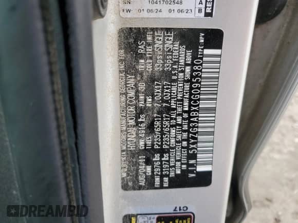 2012 Hyundai Santa Fe GLS with VIN 5XYZG3ABXCG095380, listed as a Copart auction lot 86252025 with 248,799 mi miles and Clean title. Bid and sale history available at DreamBid. Image 13.