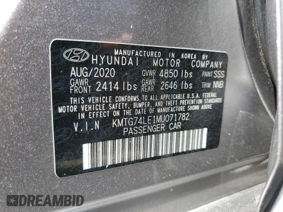 ✅ 2021 Genesis G70 3.3T • VIN: KMTG74LE1MU071782 • Лот: 74787954. Опубликован ранее на Copart с пробегом 41 759 миль. Бесплатный доступ к архиву аукционных продаж из США и подробный отчёт об истории автомобиля на DreamBid. Изображение 13.