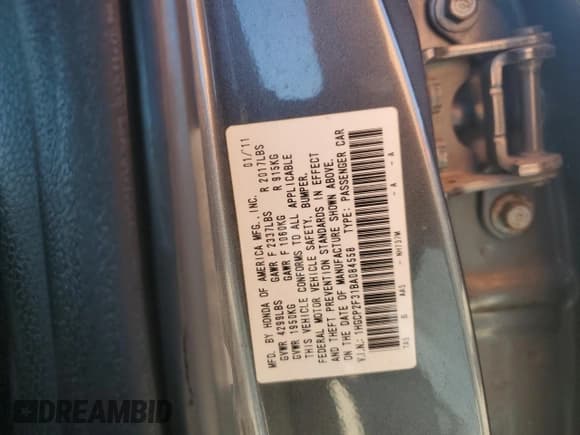 ✅ 2011 Honda Accord LX • VIN: 1HGCP2F31BA084558 • Лот: 92666875. Опубликован ранее на Copart с пробегом Не указан. Бесплатный доступ к архиву аукционных продаж из США и подробный отчёт об истории автомобиля на DreamBid. Изображение 13.