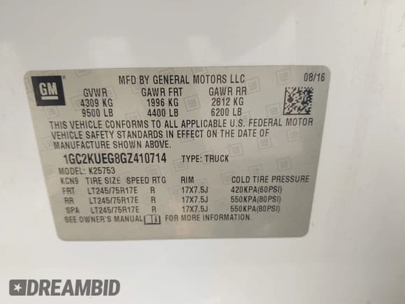 ✅ 2016 Chevrolet Silverado 2500HD Work Truck • VIN: 1GC2KUEG8GZ410714 • Лот: 43365692. Опубликован ранее на IAAI с пробегом 313 402 миль. Бесплатный доступ к архиву аукционных продаж из США и подробный отчёт об истории автомобиля на DreamBid. Изображение 9.
