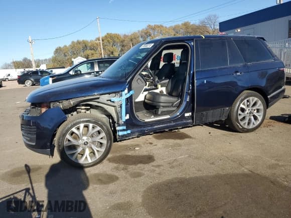 ✅ 2020 Land Rover Range Rover HSE • VIN: SALGS2RU8LA569678 • Lot: 91668215. Listed on Copart with 65,583 mi. Free auction sales archive from the USA and detailed vehicle history report at DreamBid. Image 1.