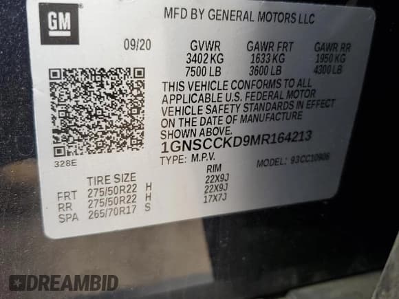 ✅ 2021 Chevrolet Suburban LT • VIN: 1GNSCCKD9MR164213 • Lot: 71739124. Wystawiony na Copart z przebiegiem 79 020 mil. Bezpłatny archiwum sprzedaży aukcyjnych z USA i szczegółowy raport historii pojazdu na DreamBid. Zdjęcie 13.