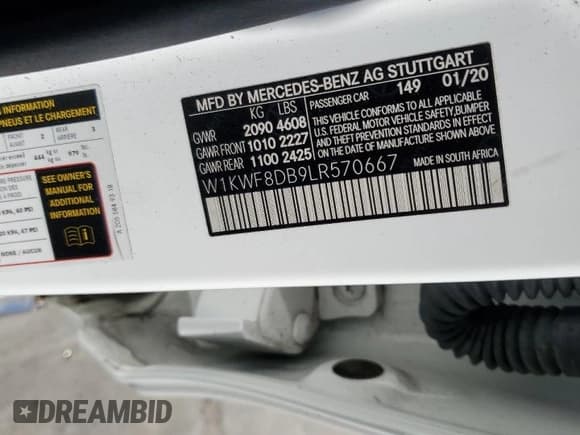 ✅ 2020 Mercedes-Benz C 300 • VIN: W1KWF8DB9LR570667 • Lot: 70351355. Wystawiony na Copart z przebiegiem 95 471 mil. Bezpłatny archiwum sprzedaży aukcyjnych z USA i szczegółowy raport historii pojazdu na DreamBid. Zdjęcie 12.