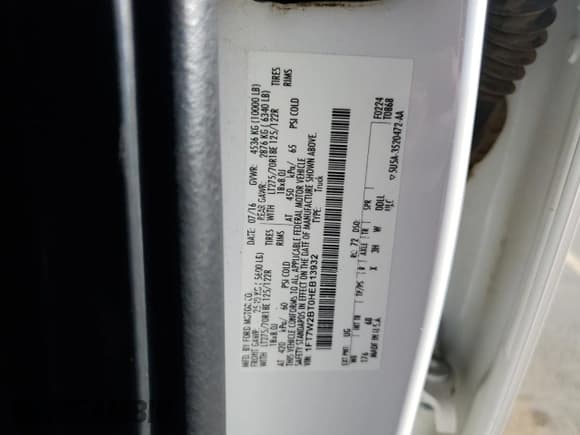 ✅ 2017 Ford F-250 XL • VIN: 1FT7W2BT0HEB13932 • Lot: 93141445. Listed on Copart with 192,273 mi. Free auction sales archive from the USA and detailed vehicle history report at DreamBid. Image 13.