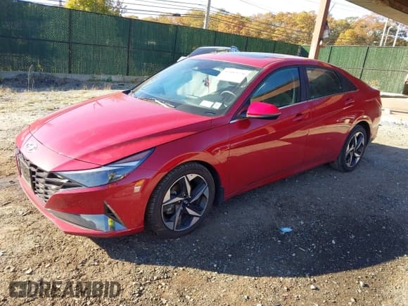 ✅ 2023 Hyundai Elantra Limited • VIN: KMHLN4AJ5PU038531 • Lot: 43483570. Listed on IAAI with 57,294 mi. Free auction sales archive from the USA and detailed vehicle history report at DreamBid. Image 2.