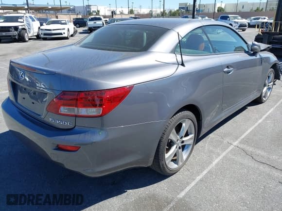 ✅ 2012 Lexus IS 350 C • VIN: JTHFE2C28C2508650 • Lot: 41686593. Listed on IAAI with 39,362 mi. Free auction sales archive from the USA and detailed vehicle history report at DreamBid. Image 4.