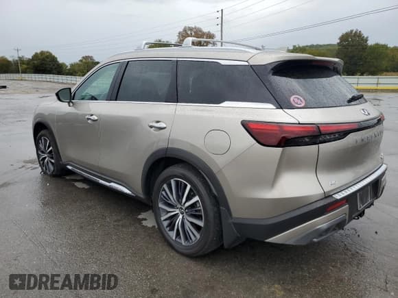 ✅ 2023 Infiniti QX60 Sensory • VIN: 5N1DL1GS0PC372609 • Lot: 81985665. Listed on Copart with 13,960 mi. Free auction sales archive from the USA and detailed vehicle history report at DreamBid. Image 2.