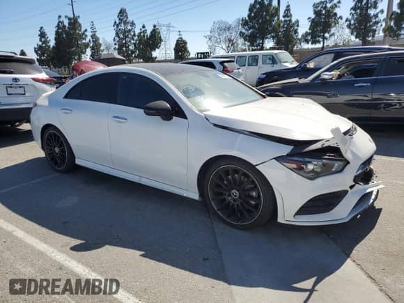 2023 Mercedes-Benz CLA 250 with VIN W1K5J4GB3PN409887, listed as a Copart auction lot 62943245 with 41,549 mi miles and Salvage title. Bid and sale history available at DreamBid. Image 4.