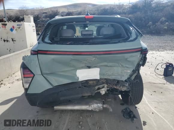 2024 Hyundai Kona SEL with VIN KM8HBCAB0RU079444, listed as a Copart auction lot 46711015 with Not provided miles and Non repairable. Bid and sale history available at DreamBid. Image 6.