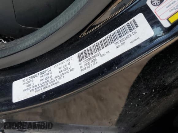 ✅ 2013 Dodge Avenger SE • VIN: 1C3CDZAB6DN605675 • Лот: 73526864. Опубликован ранее на Copart с пробегом Не указан. Бесплатный доступ к архиву аукционных продаж из США и подробный отчёт об истории автомобиля на DreamBid. Изображение 13.