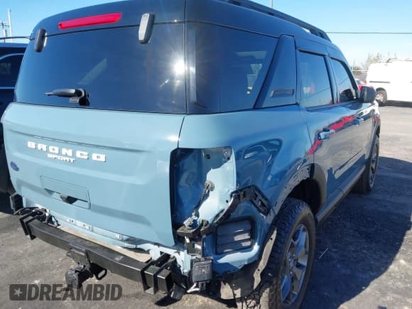 ✅ 2023 Ford Bronco Sport Badlands • VIN: 3FMCR9D96PRD59763 • Lot: 43588762. Listed on IAAI with 17,479 mi. Free auction sales archive from the USA and detailed vehicle history report at DreamBid. Image 6.