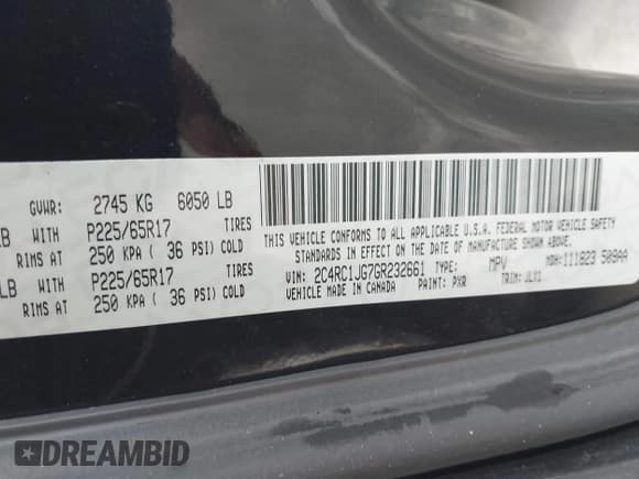 ✅ 2016 Chrysler Town & Country Limited • VIN: 2C4RC1JG7GR232661 • Lot: 42446662. Listed on IAAI with 201,449 mi. Free auction sales archive from the USA and detailed vehicle history report at DreamBid. Image 9.