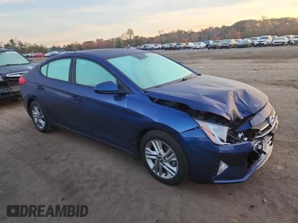 2020 Hyundai Elantra SEL with VIN 5NPD84LF3LH548602, listed as a Copart auction lot 86645865 with 34,662 mi miles and Salvage title. Bid and sale history available at DreamBid. Image 4.