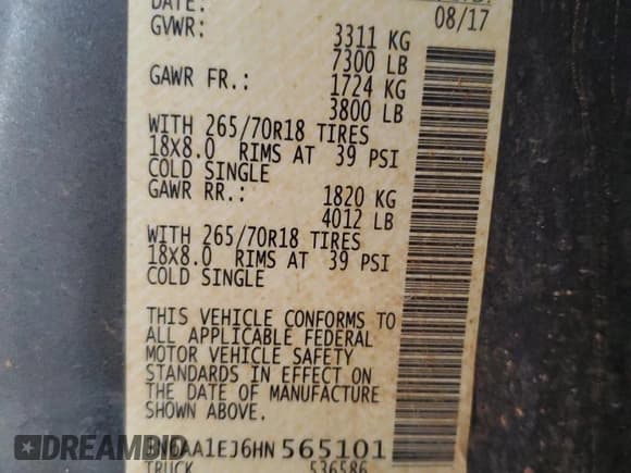 ✅ 2017 Nissan Titan S • VIN: 1N6AA1EJ6HN565101 • Lot: 86161995. Listed on Copart with 204,002 mi. Free auction sales archive from the USA and detailed vehicle history report at DreamBid. Image 12.