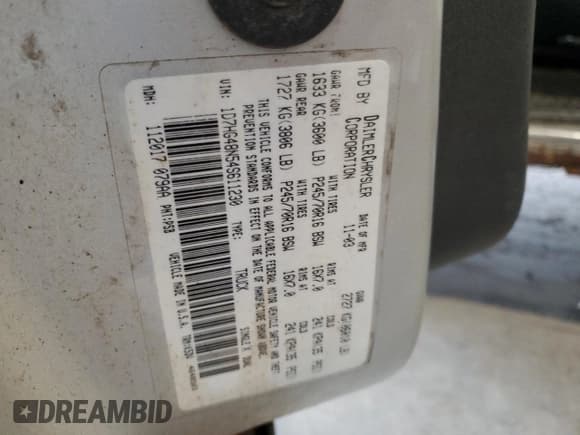 ✅ 2004 Dodge Dakota SLT • VIN: 1D7HG48N54S611230 • Lot: 78829644. Wystawiony na Copart z przebiegiem 246 913 mil. Bezpłatny archiwum sprzedaży aukcyjnych z USA i szczegółowy raport historii pojazdu na DreamBid. Zdjęcie 13.