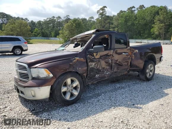 2015 Ram 1500 SLT with VIN 1C6RR6GT2FS613614, listed as a Copart auction lot 54654175 with 140,275 mi miles and Non repairable. Bid and sale history available at DreamBid. Image 1.