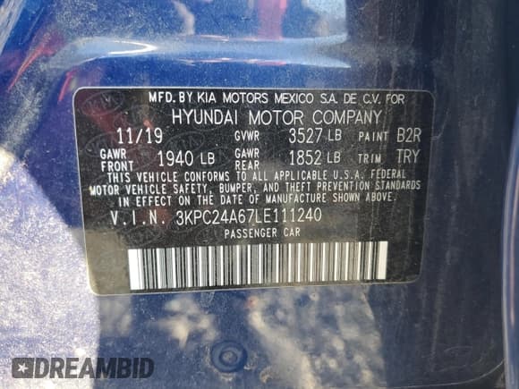 ✅ 2020 Hyundai Accent SE • VIN: 3KPC24A67LE111240 • Лот: 83607324. Опубликован ранее на Copart с пробегом 44 440 миль. Бесплатный доступ к архиву аукционных продаж из США и подробный отчёт об истории автомобиля на DreamBid. Изображение 13.