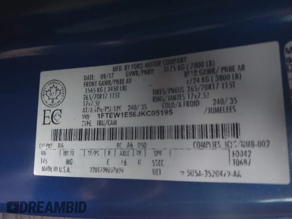 ✅ 2018 Ford F-150 XL • VIN: 1FTEW1E56JKC05195 • Lot: 43774720. Wystawiony na IAAI z przebiegiem 153 732 mil. Bezpłatny archiwum sprzedaży aukcyjnych z USA i szczegółowy raport historii pojazdu na DreamBid. Zdjęcie 9.