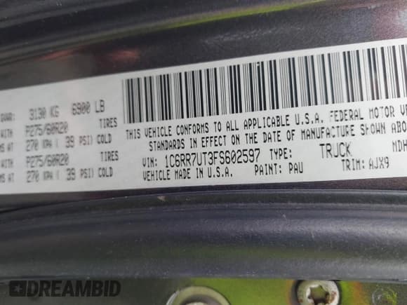 ✅ 2015 Ram 1500 Sport • VIN: 1C6RR7UT3FS602597 • Lot: 41858182. Wystawiony na IAAI z przebiegiem 171 840 mil. Bezpłatny archiwum sprzedaży aukcyjnych z USA i szczegółowy raport historii pojazdu na DreamBid. Zdjęcie 9.