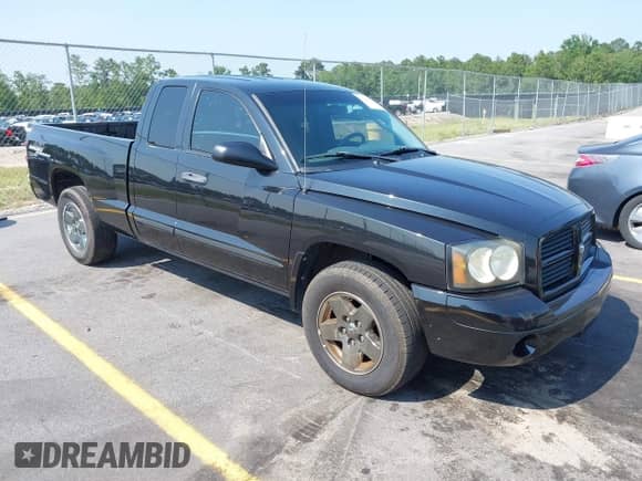 2006 Dodge Dakota SLT with VIN 1D7HE42NX6S666354, listed as a IAAI auction lot 42394779 with 124,633 mi miles and . Bid and sale history available at DreamBid. Image 1.