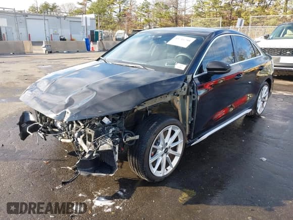 ✅ 2025 Audi S3 Premium Plus • VIN: WAUH5DGY5SA060261 • Lot: 43716701. Listed on IAAI with 4,829 mi. Free auction sales archive from the USA and detailed vehicle history report at DreamBid. Image 2.