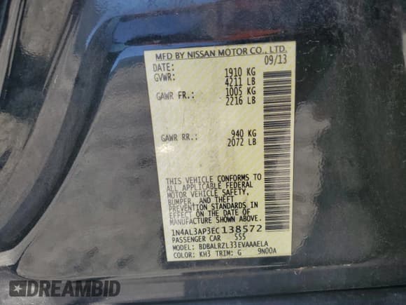 ✅ 2014 Nissan Altima SL • VIN: 1N4AL3AP3EC138572 • Лот: 86529365. Опубликован ранее на Copart с пробегом 187 228 миль. Бесплатный доступ к архиву аукционных продаж из США и подробный отчёт об истории автомобиля на DreamBid. Изображение 12.