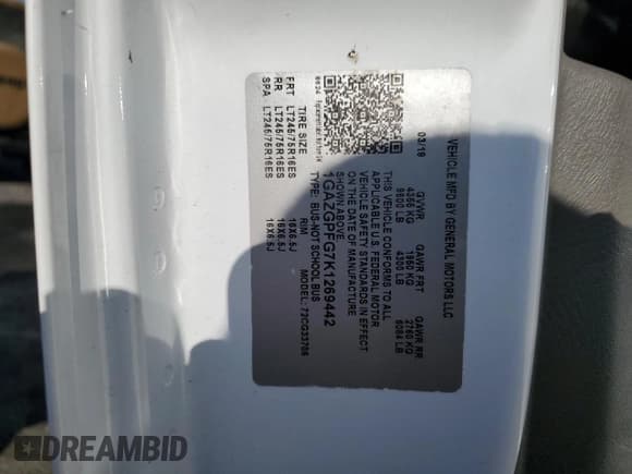 ✅ 2019 Chevrolet Express Passenger LT • VIN: 1GAZGPFG7K1269442 • Lot: 89843165. Wystawiony na Copart z przebiegiem 152 581 mil. Bezpłatny archiwum sprzedaży aukcyjnych z USA i szczegółowy raport historii pojazdu na DreamBid. Zdjęcie 13.