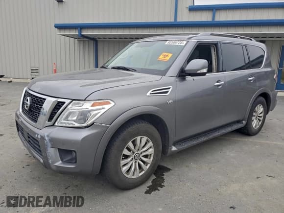 ✅ 2020 Nissan Armada SV • VIN: JN8AY2ND6L9105487 • Lot: 95569725. Listed on Copart with Not provided. Free auction sales archive from the USA and detailed vehicle history report at DreamBid. Image 1.