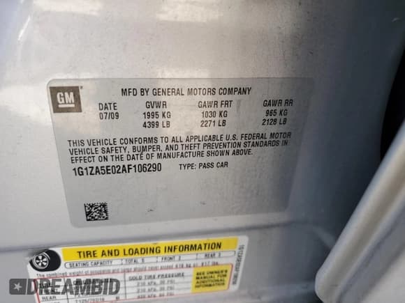 ✅ 2010 Chevrolet Malibu 1FL • VIN: 1G1ZA5E02AF106290 • Lot: 74611934. Listed on Copart with 143,823 mi. Free auction sales archive from the USA and detailed vehicle history report at DreamBid. Image 14.