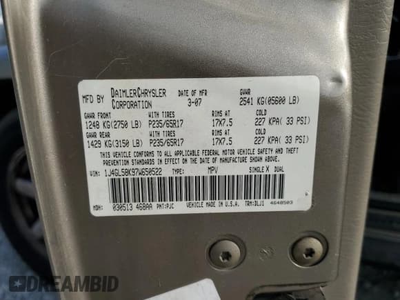 ✅ 2007 Jeep Liberty Limited • VIN: 1J4GL58K97W650522 • Лот: 72051145. Опубликован ранее на Copart с пробегом 287 352 миль. Бесплатный доступ к архиву аукционных продаж из США и подробный отчёт об истории автомобиля на DreamBid. Изображение 14.