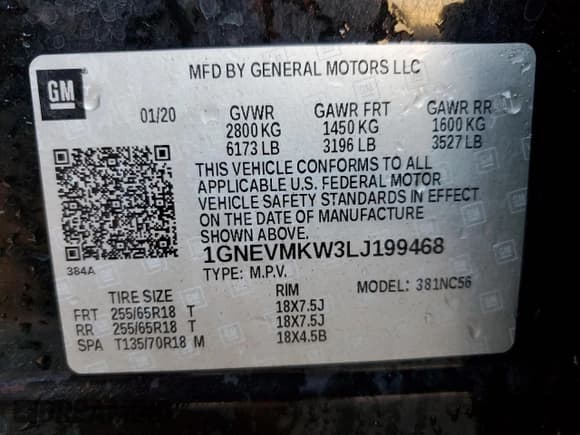 ✅ 2020 Chevrolet Traverse LT Cloth • VIN: 1GNEVMKW3LJ199468 • Лот: 43931955. Опубликован ранее на Copart с пробегом 127 631 миль. Бесплатный доступ к архиву аукционных продаж из США и подробный отчёт об истории автомобиля на DreamBid. Изображение 13.