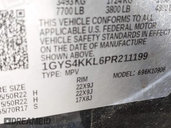 ✅ 2023 Cadillac Escalade ESV 4WD Premium Luxury • VIN: 1GYS4KKL6PR211199 • Lot: 43522948. Wystawiony na IAAI z przebiegiem 69 078 mil. Bezpłatny archiwum sprzedaży aukcyjnych z USA i szczegółowy raport historii pojazdu na DreamBid. Zdjęcie 9.