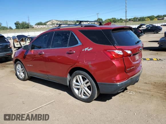 2018 Chevrolet Equinox Premier with VIN 3GNAXWEX6JS507768, listed as a Copart auction lot 84743845 with 36,822 mi miles and Salvage title. Bid and sale history available at DreamBid. Image 2.