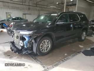 2022 Chevrolet Traverse LT z VIN 1GNEVHKW7NJ111600, wystawiony jako Copart lot #83984865 z przebiegiem 83 364 mil mil oraz Szkoda całkowita • Salvage title. Historia ofert i sprzedaży dostępna na DreamBid. Obrazek 1.