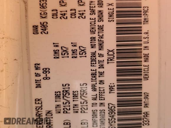 ✅ 2000 Dodge Dakota • VIN: 1B7GL22X5YS549057 • Lot: 47547745. Wystawiony na Copart z przebiegiem 123 625 mil. Bezpłatny archiwum sprzedaży aukcyjnych z USA i szczegółowy raport historii pojazdu na DreamBid. Zdjęcie 14.