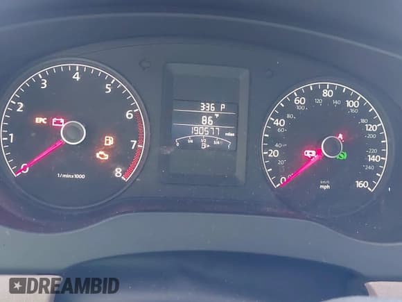 ✅ 2012 Volkswagen Jetta S • VIN: 3VW2K7AJ3CM470296 • Lot: 42625766. Listed on IAAI with 190,577 mi. Free auction sales archive from the USA and detailed vehicle history report at DreamBid. Image 7.