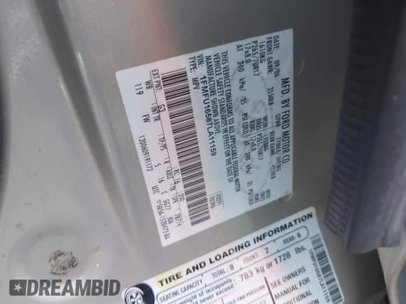 ✅ 2007 Ford Expedition XLT • VIN: 1FMFU16587LA11159 • Lot: 43151000. Wystawiony na IAAI z przebiegiem 54 910 mil. Bezpłatny archiwum sprzedaży aukcyjnych z USA i szczegółowy raport historii pojazdu na DreamBid. Zdjęcie 9.